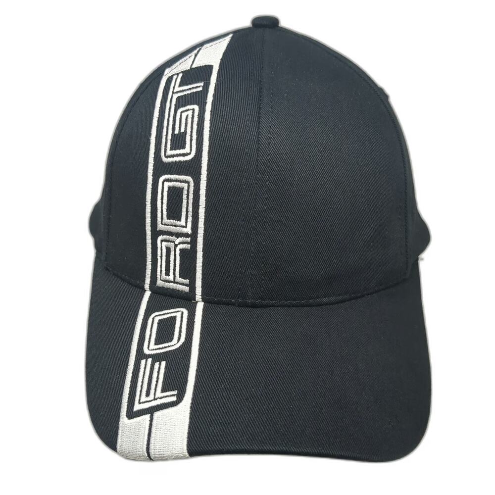 Ford Baseball Cap Black One Size GT Stripe Graphic Cotton Logo Strapback Hat